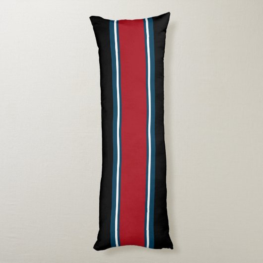 Sportband rood blauw + uw achtergrondkleur lichaamskussen (Achterkant (Verticaal))