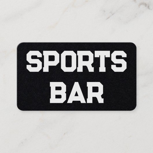 Sportbar Aangepaste QR Visitekaartje (Voorkant)