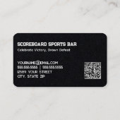 Sportbar Aangepaste QR Visitekaartje (Achterkant)