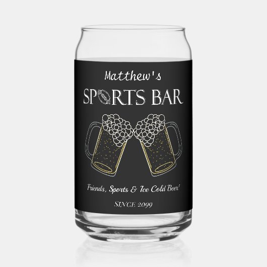 Sportbar Drinkware Can Beer Drinkware Blikvorm Glas (Voorkant)