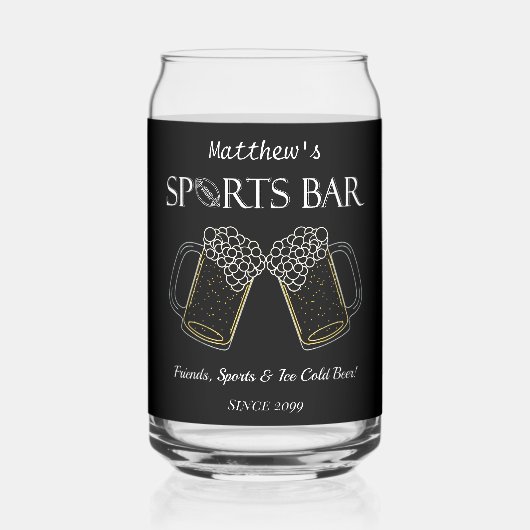 Sportbar Drinkware Can Beer Drinkware Blikvorm Glas (Achterkant)