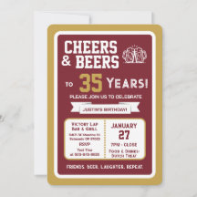 Sportbar Verjaardags Cheers en Biertjes voor 35 Ja