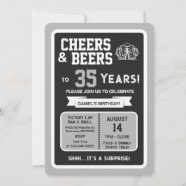 Sportbar Verrassingsfeestje Proost op 35 Jaar Kaart