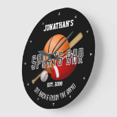 Sportbar w sportuitrusting Ronde wandklokken (Hoek)