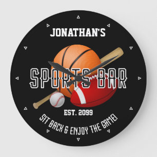 Sportbar w sportuitrusting Ronde wandklokken