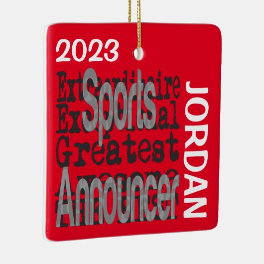 Sportbedenker Extraordinaire CUSTOM Keramisch Ornament (Rechts)