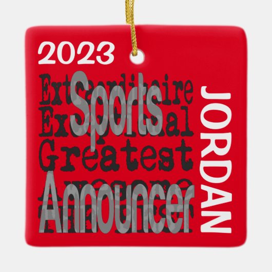Sportbedenker Extraordinaire CUSTOM Keramisch Ornament (Voorkant)