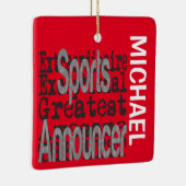 Sportbedenker Extraordinaire CUSTOM Keramisch Ornament (Rechts)