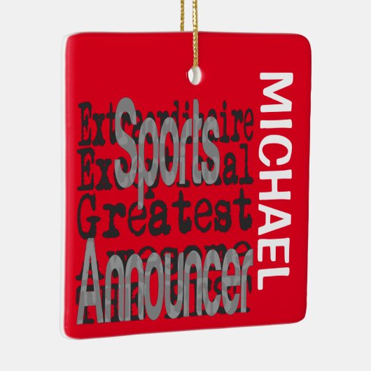 Sportbedenker Extraordinaire CUSTOM Keramisch Ornament (Rechts)