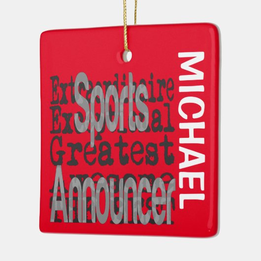 Sportbedenker Extraordinaire CUSTOM Keramisch Ornament (Links)