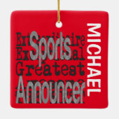 Sportbedenker Extraordinaire CUSTOM Keramisch Ornament (Achterkant)