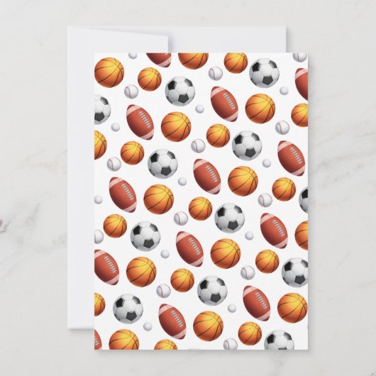 Sportbeesten 4e verjaardag van de uitnodiging van  (Achterkant)