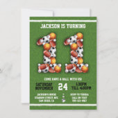 Sportbeesten met de 11e verjaardag van de uitnodig kaart (Voorkant)