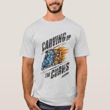 Sportbike Motorfiets Shirt Carving Up the Curves