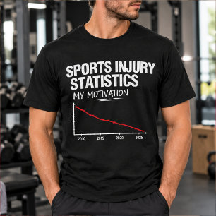 Sportblessure Statistieken Grappige Atletiek T-shirt