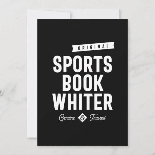 Sportboek Whiter Job Title Cadeau Bedankkaart (Voorkant)