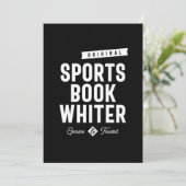 Sportboek Whiter Job Title Cadeau Bedankkaart (Staand voorkant)