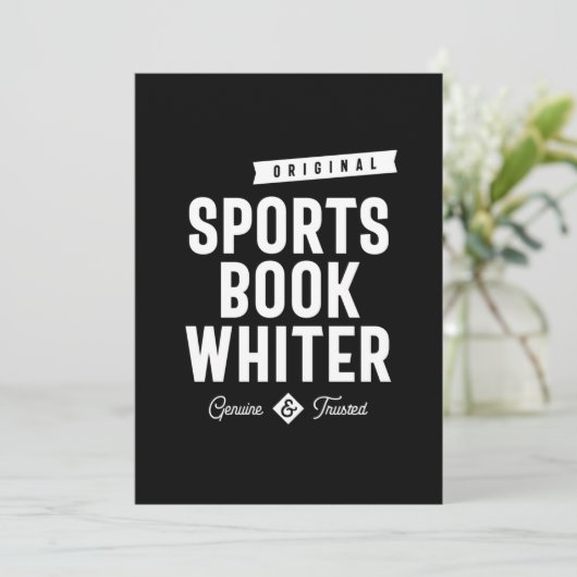 Sportboek Whiter Job Title Cadeau Bedankkaart (Staand voorkant)