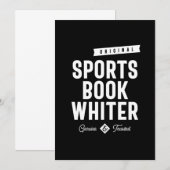 Sportboek Whiter Job Title Cadeau Bedankkaart (Voorkant / Achterkant)