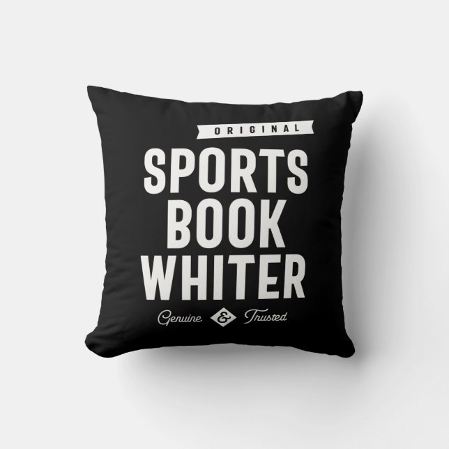 Sportboek Whiter Job Title Cadeau Kussen (Voorkant)