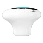 Sportboogschietdoel op wit keramische knop (Zijkant)