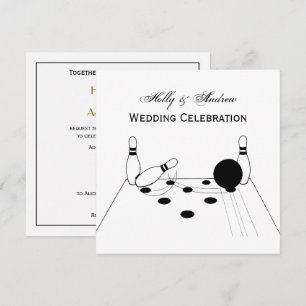 SportBowling Ball en Pins-uitnodiging Kaart