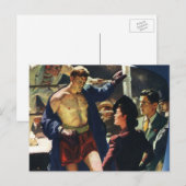  sportbox, Boxer die de ring verlaat Briefkaart (Voorkant / Achterkant)