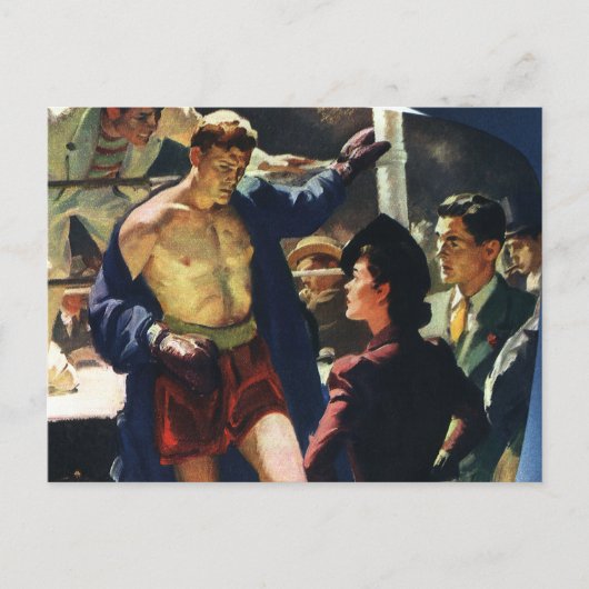  sportbox, Boxer die de ring verlaat Briefkaart (Voorkant)