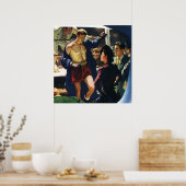  sportbox, Boxer die de ring verlaat Poster (Keuken)