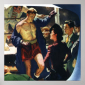  sportbox, Boxer die de ring verlaat Poster (Voorkant)