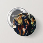 sportbox, Boxer die de ring verlaat Ronde Button 5,7 Cm (Voorkant /achterkant)