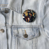 sportbox, Boxer die de ring verlaat Ronde Button 5,7 Cm (In situ)