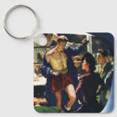 sportbox, Boxer die de ring verlaat Sleutelhanger (Voorkant)