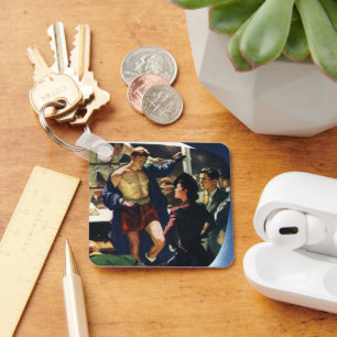  sportbox, Boxer die de ring verlaat Sleutelhanger