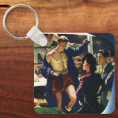 sportbox, Boxer die de ring verlaat Sleutelhanger (Voorkant)