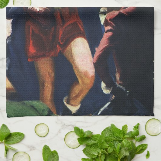  sportbox, Boxer die de ring verlaat Theedoek (Gevouwen)