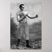 sportbox, profiel van Victoriaans boxer Poster (Voorkant)