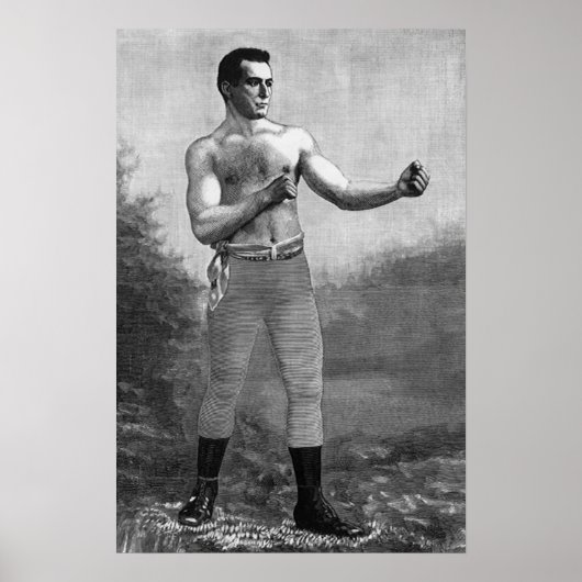  sportbox, profiel van Victoriaans boxer Poster (Voorkant)