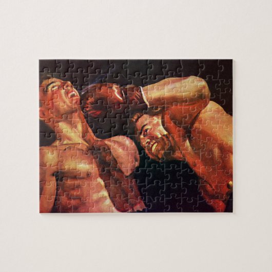  sportboxen, boxers die vechten legpuzzel (Horizontaal)