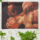  sportboxen, boxers die vechten theedoek (Gevouwen)