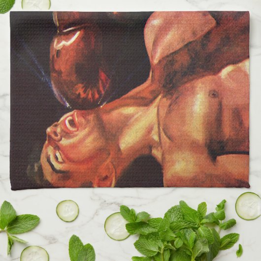  sportboxen, boxers die vechten theedoek (Gevouwen)