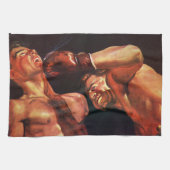  sportboxen, boxers die vechten theedoek (Horizontaal)