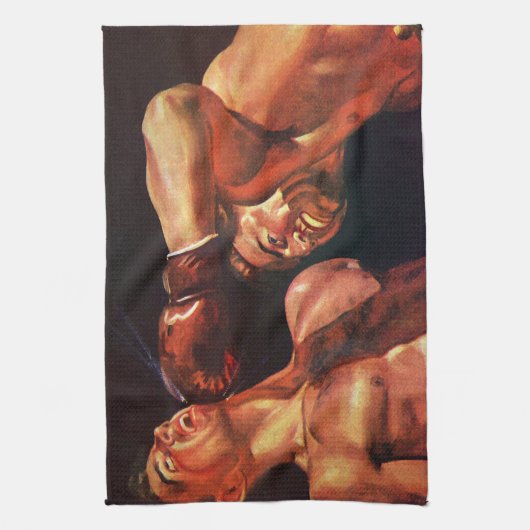  sportboxen, boxers die vechten theedoek (Verticaal)