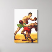  sportboxen, boxers in de strijd canvas afdruk (Voorkant)