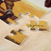 sportboxen, boxers in de strijd legpuzzel (Zijkant)