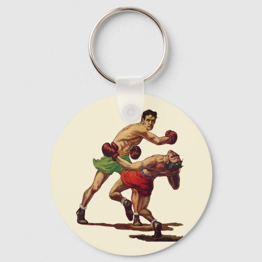  sportboxen, boxers in de strijd sleutelhanger (Voorkant)
