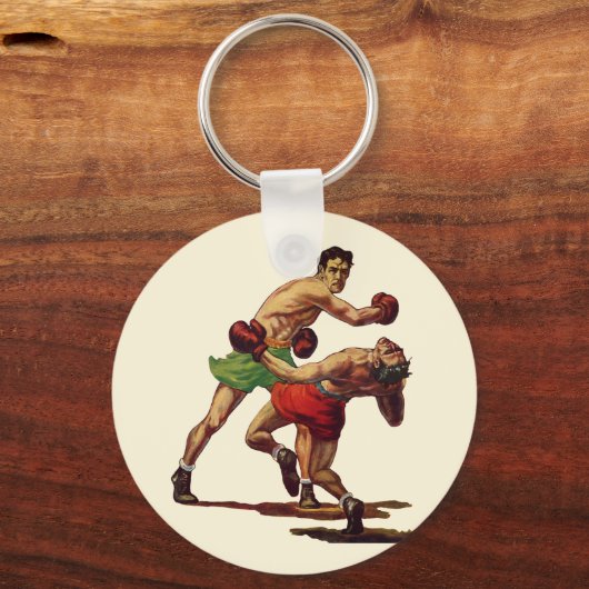  sportboxen, boxers in de strijd sleutelhanger (Voorkant)