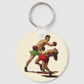  sportboxen, boxers in de strijd sleutelhanger (Achterkant)