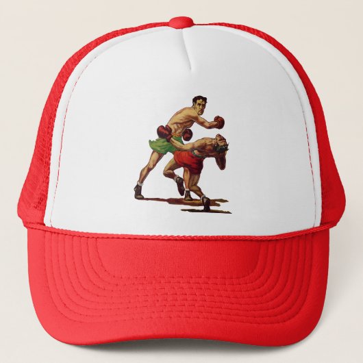 sportboxen, boxers in de strijd trucker pet (Voorkant)