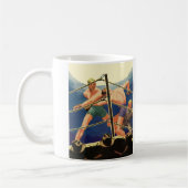  sportboxen, boxers tijdens een overeenkomst koffiemok (Links)